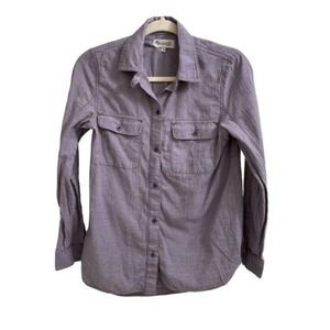 Madewell Purple Button Down Shirt